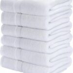 Utopia Towels Pack 6 Cotton Bath Towels 22x44 Inch Super Absorbent For Pool Spa