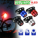 5LED Bike Bicycle Cycling Front Rear Tail Helmet Flash Light Safety Warning Lamp