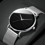 Fashion Sport Men's Stainless Steel Case Leather Band Quartz Analog Wrist Watch
