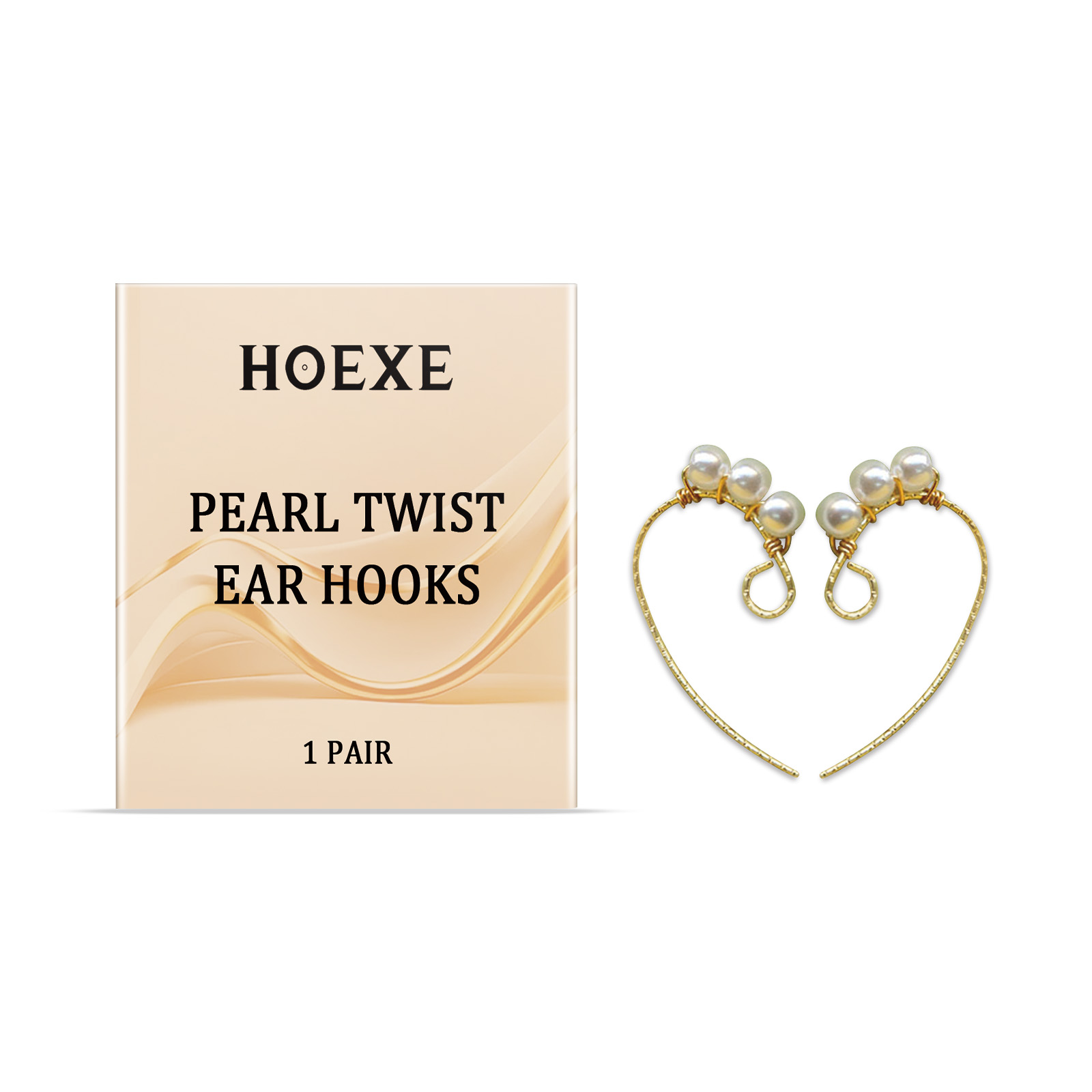 Pearl-Style Twist Ear Hook Earrings