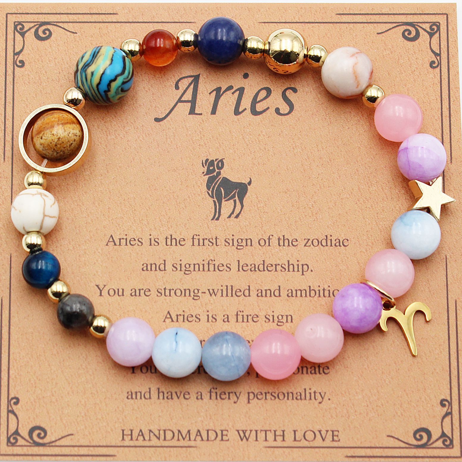 Eight Planets 12 Constellation Bracelet Morgan Stone Beaded