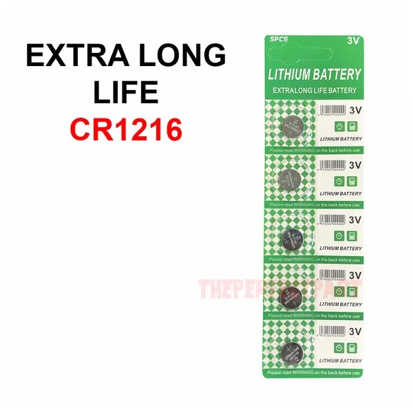 5-Pack CR1216 3V Lithium Button Cell Batteries