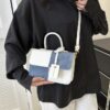 Stitching Texture Portable Shoulder Messenger Bag