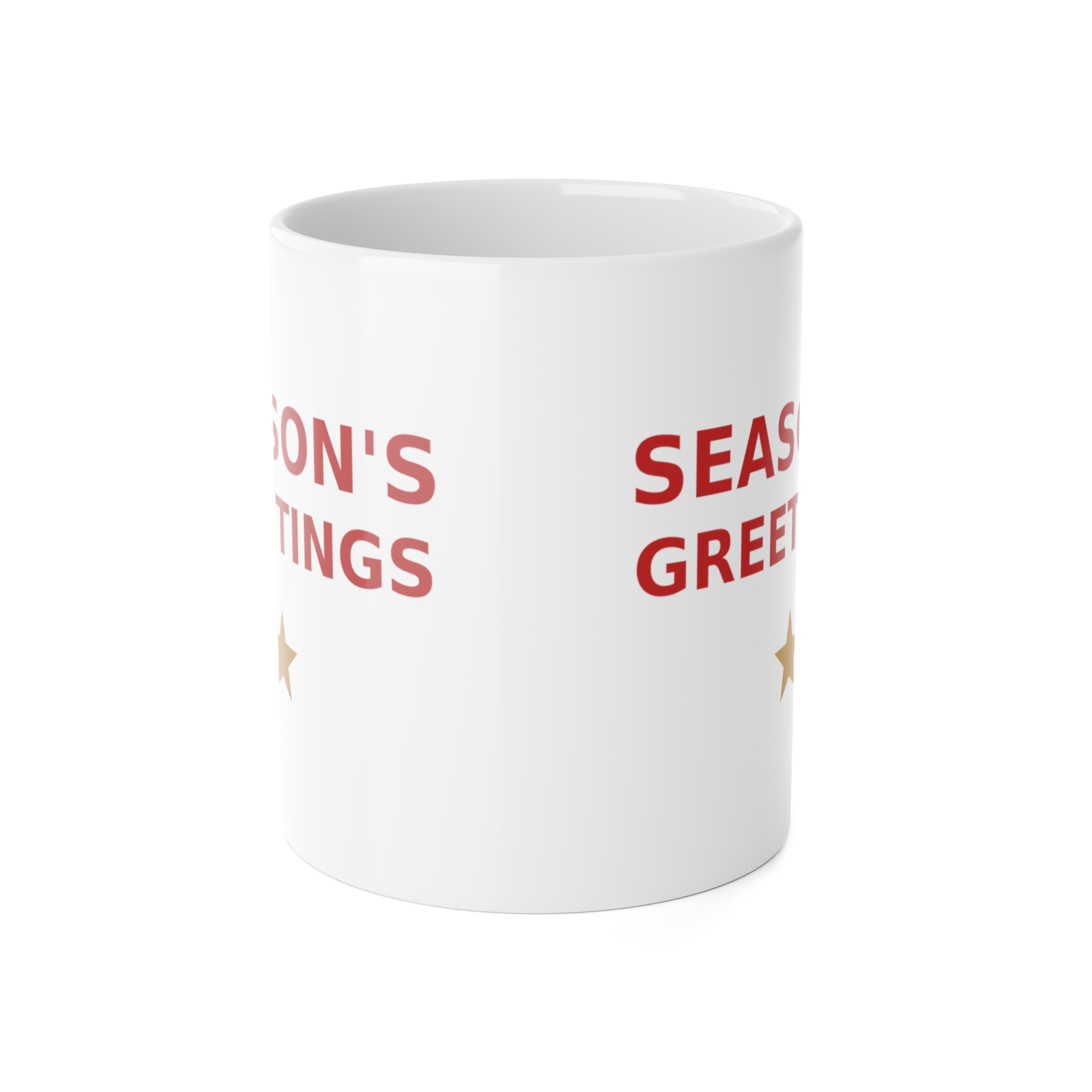Season's Greetings Christmas Coffee Mug, 11oz Holiday Gift Mug