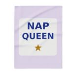 Nap Queen Fleece Throw Blanket, Cozy Gift for Her