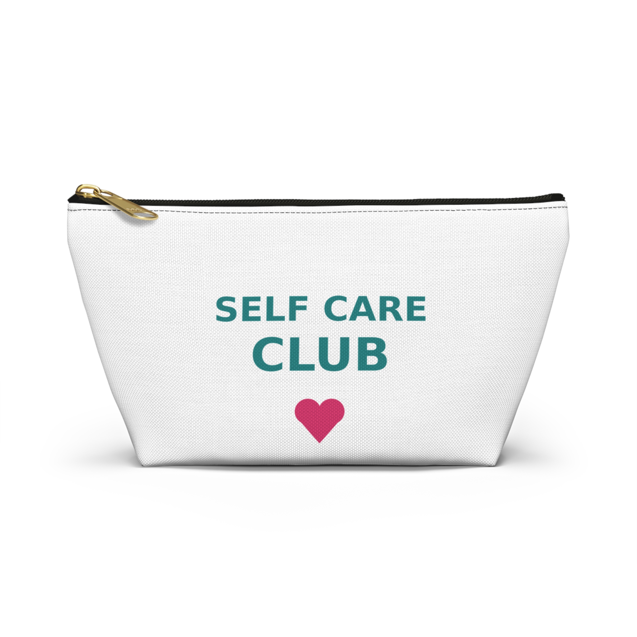Self Care Club Makeup Bag, Zipper Cosmetic Pouch