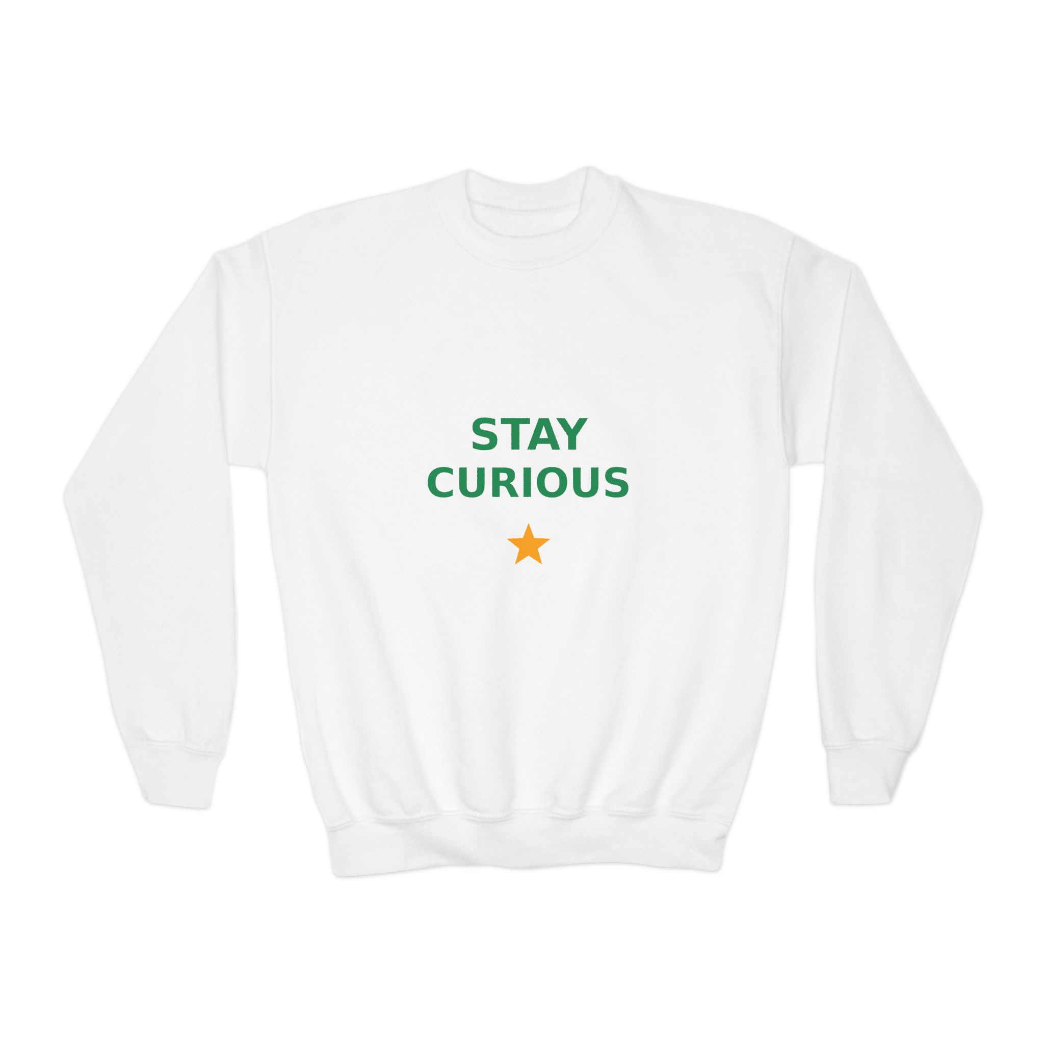 Stay Curious Youth Crewneck Sweatshirt, Kids & Teens