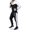 Men's Hooded Color Block Casual Cardigan Set