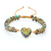 Handmade Woven Bracelet Love Stone Winding
