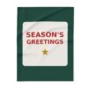 Season's Greetings Christmas Fleece Throw Blanket, Cozy Holiday Gift