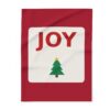 Joy Christmas Fleece Throw Blanket, Cozy Holiday Gift