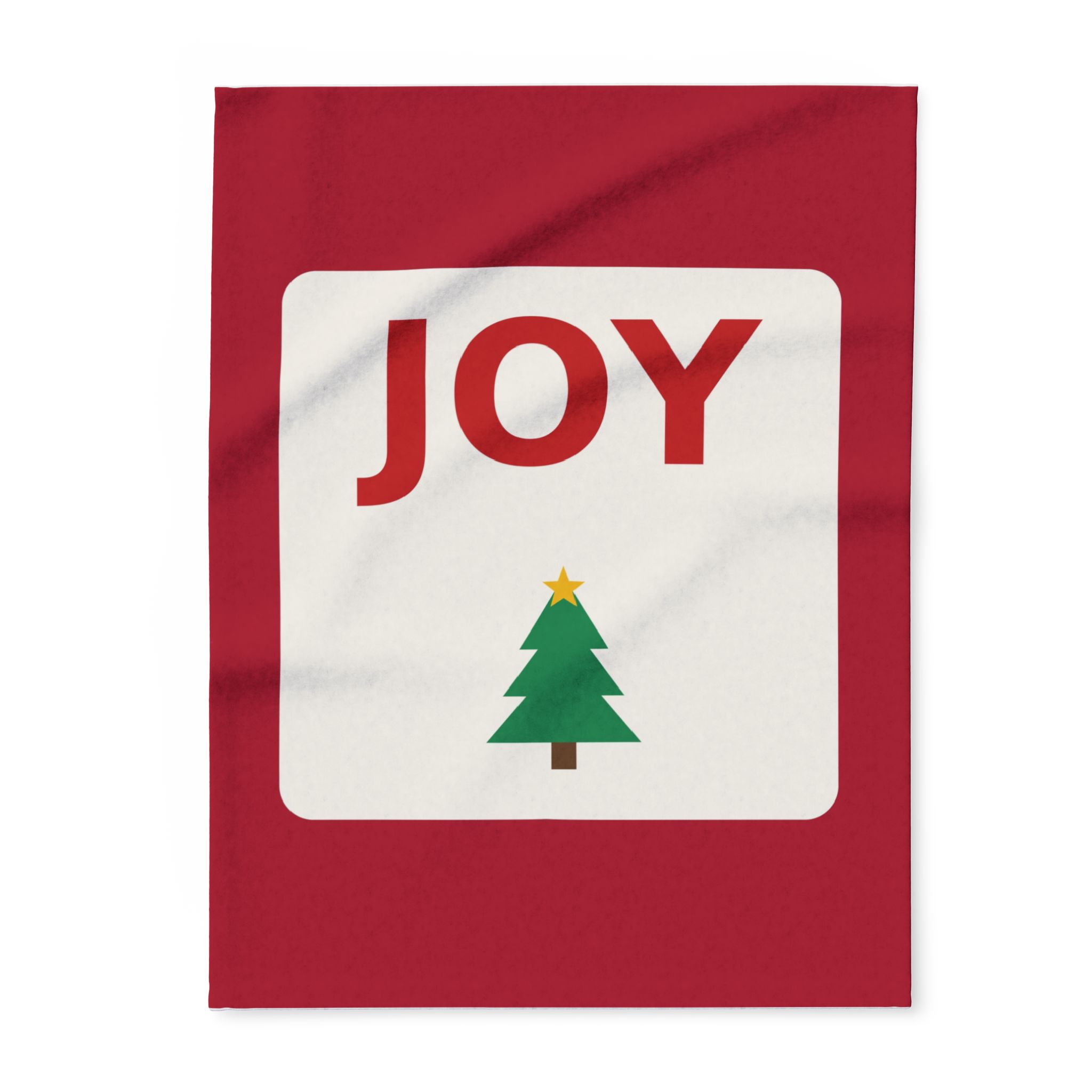 Joy Christmas Fleece Throw Blanket, Cozy Holiday Gift