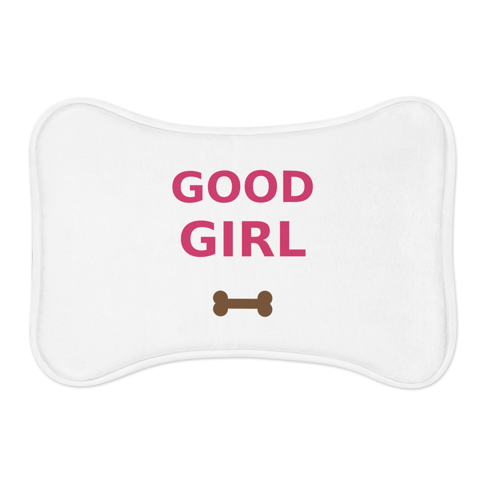 Good Girl Pet Feeding Mat, Bone Shape Dog Bowl Mat