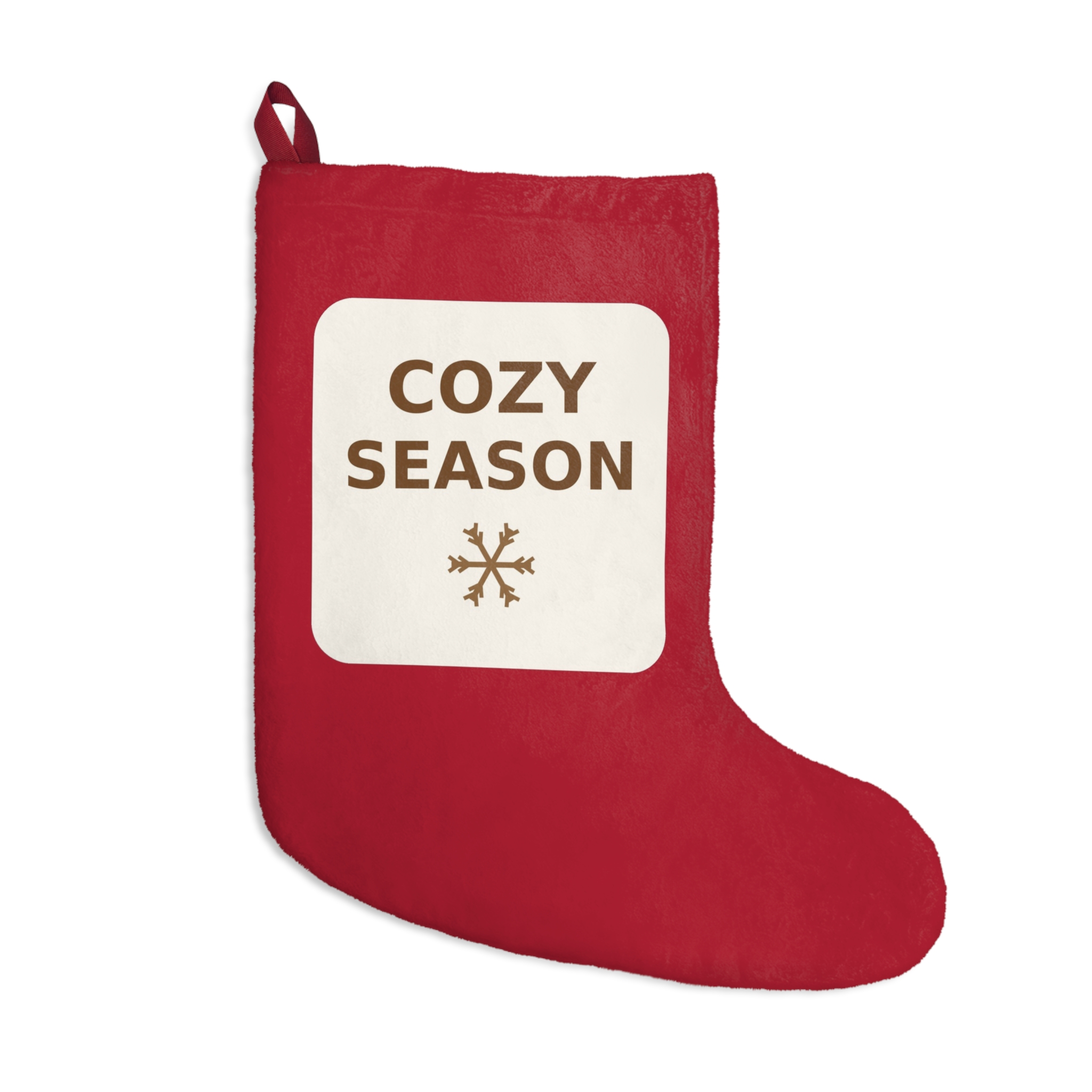 Cozy Season Christmas Stocking, Festive Holiday Stocking