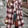 Vintage Plaid Long Cardigan Shirt Jacket