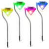 4Pcs Solar Garden Stake Light Outdoor Diamond LED 7 Color