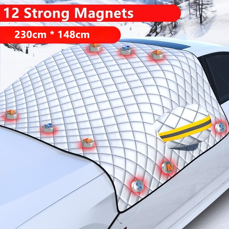 Car Windscreen Windshield Frost Ice Cover 12 Magnets Snow Protector Sun Shade 5 Levels