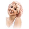 Large Satin Bonnet Silk Bonnet Hair Bonnet For Sleeping, Double Layer Satin Hair Bonnet For Sleeping With Tie Band Shower Cap