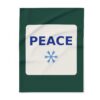 Peace Christmas Fleece Throw Blanket, Cozy Holiday Gift