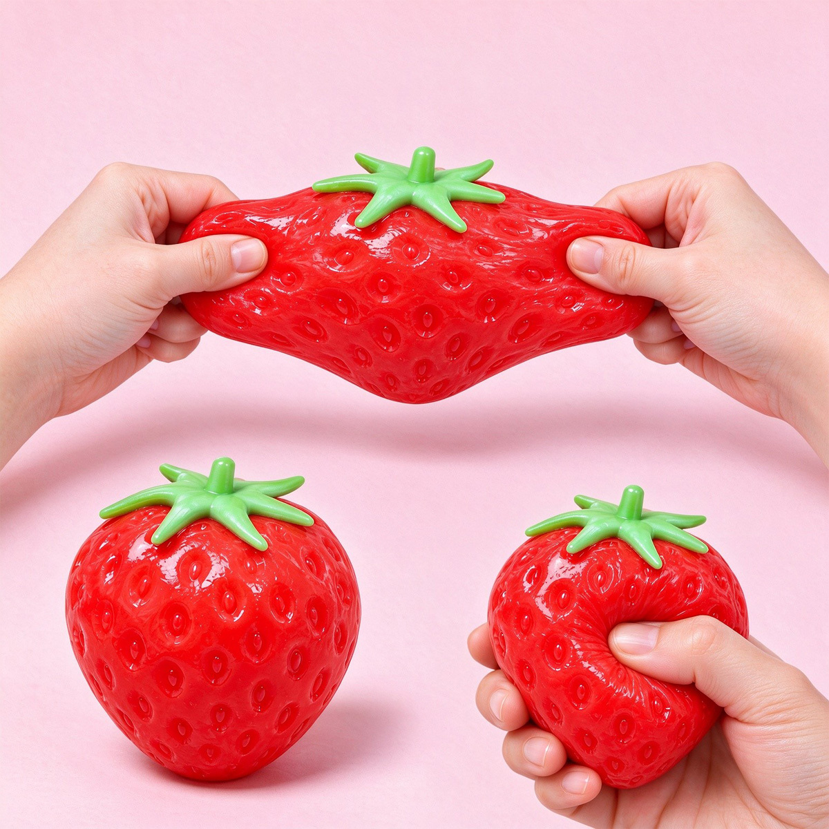 Strawberry Fidget Toy, Stretchable Squeeze Stress Relief