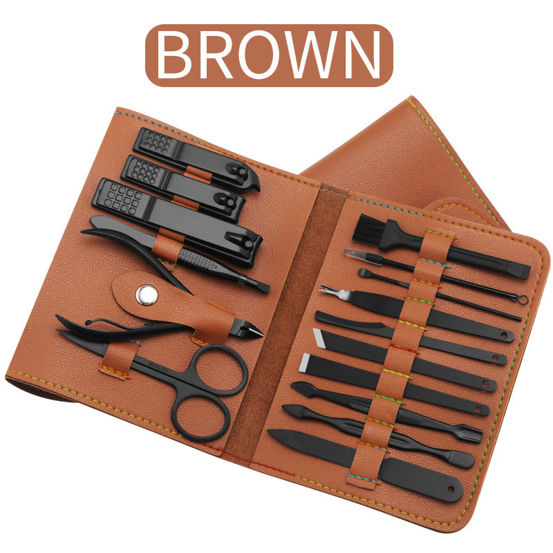 16-Piece Stainless Steel Nail Clipper and Grooming Set
