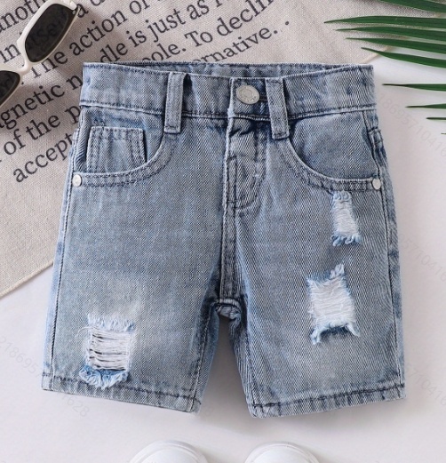 Sunshine Little Boy Ripped Jeans Shorts New Summer Baby Summer Denim Shorts