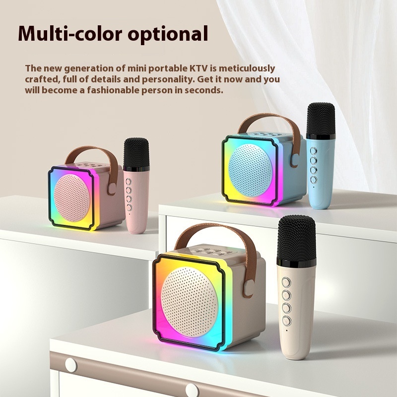 Portable Karaoke Speaker with 2 Microphones