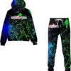 Kids Boys Game Tracksuits Cool Hoodies And Sweatpants Outfits Sweatsuits Boys Clothes Size (S)