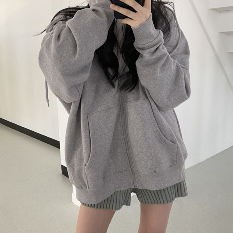 Women's Fleece-Lined Loose Cardigan Jacket