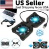 Dual Fan USB Laptop Cooling Pad, Foldable and Slim