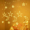LED Fairy String Window Curtain Lights Star Christmas Xmas Party