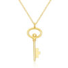 Sterling Silver Key Pendant Necklace