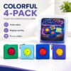4PCS Textured Fidget Cube Set, 3D Printed Squeeze & Twist