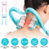 Neck Roller Massager 360 Rotatable Trigger Point Portable with 6