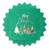 80Pcs Merry Christmas Paper Napkins, Gold Five Xmas Trees Disposable