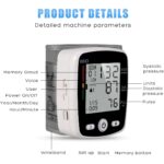 Wrist Blood Pressure Monitor Adjustable Automatic Cuff Voice Broadcast