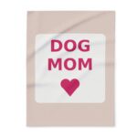 Dog Mom Fleece Throw Blanket, Cozy Gift for Dog Lovers