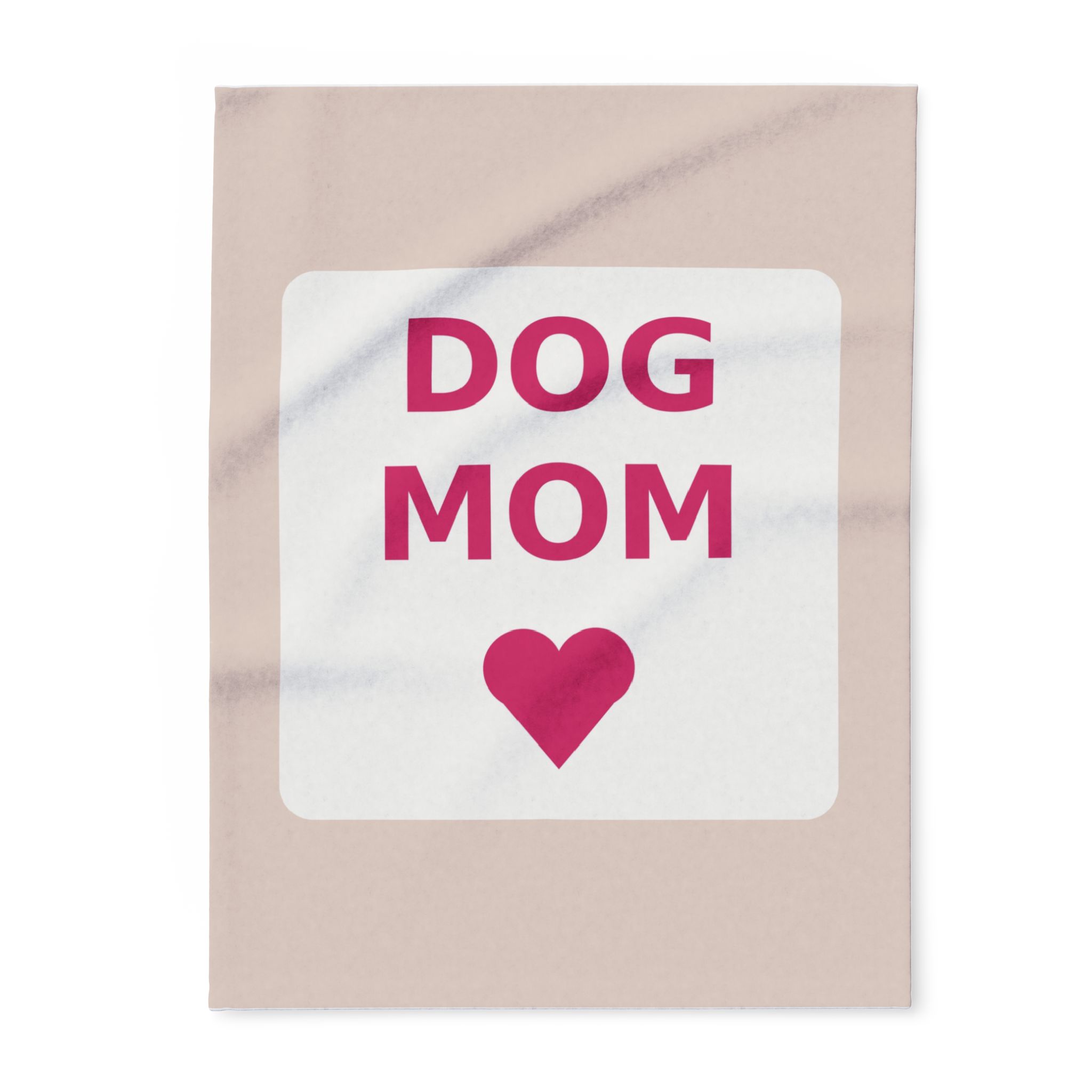 Dog Mom Fleece Throw Blanket, Cozy Gift for Dog Lovers