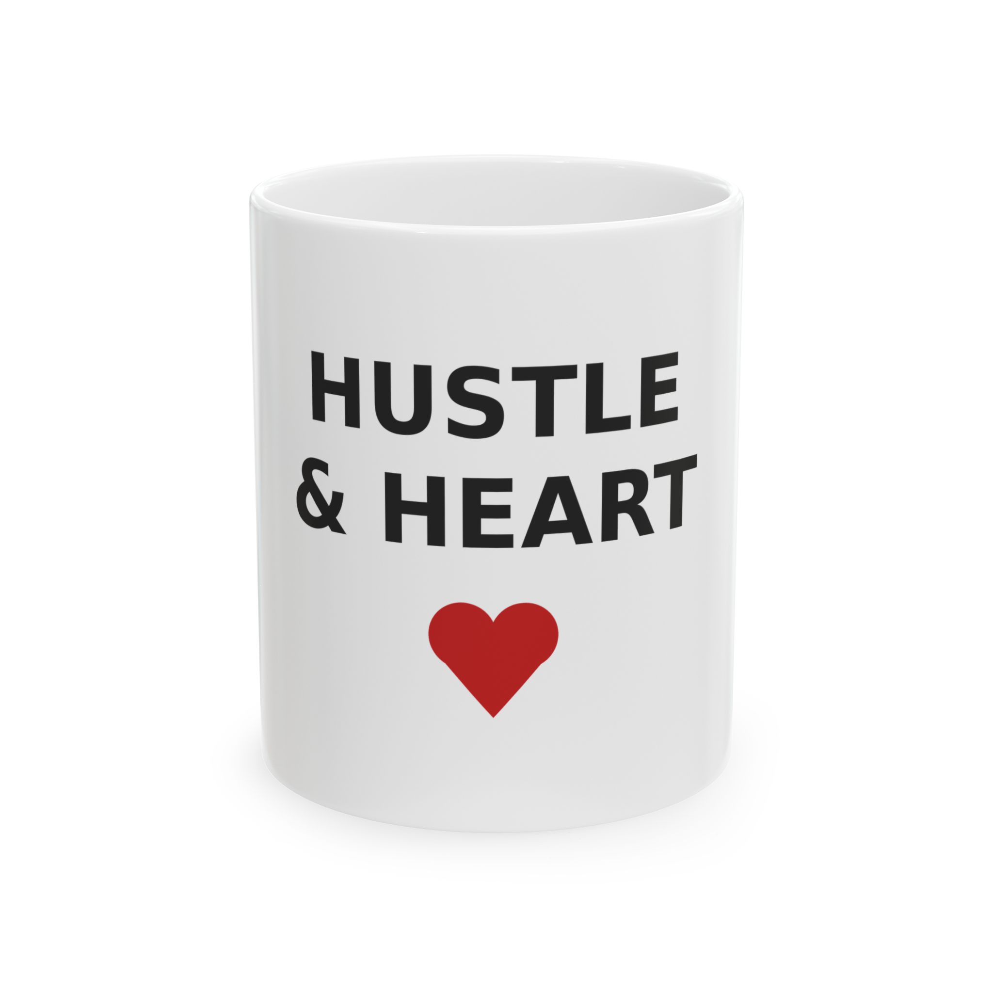 Hustle and Heart Ceramic Coffee Mug, 11oz