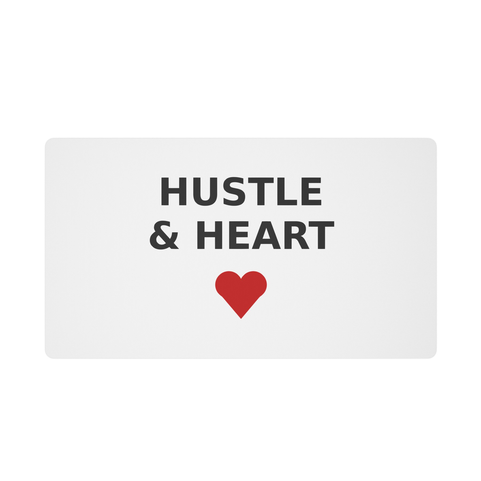 Hustle and Heart Desk Mat, Large Mouse Pad 24x14