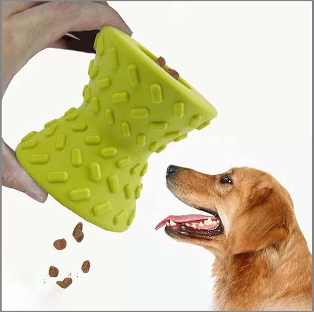 Dog Toy Dumbbell Dropper Made Of Natural Rubber, Resistant To Biting And Grinding Teeth, Puzzle Pet Dog Toy