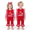 Baby My First Christmas Outfit, Infant Boy Girl Santa Long Sleeve Romper Jumpsuit With Matching Headband, Fall Winter One Piece Christmas Bodysuit