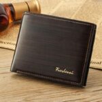 Men's Bifold Leather Wallet with ID Window