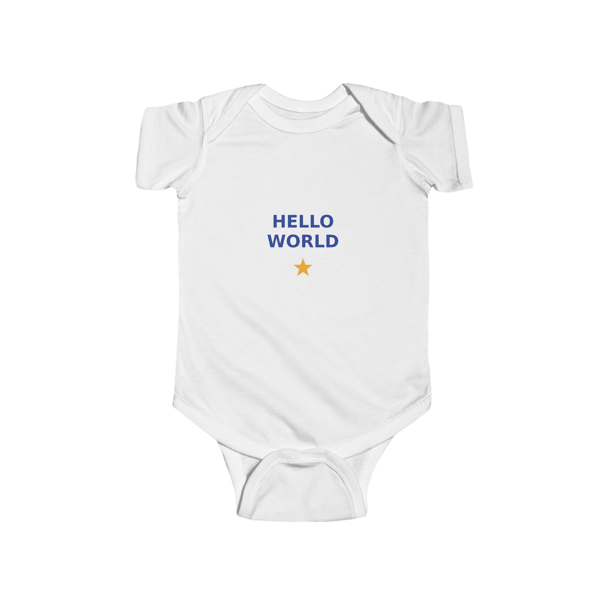 Hello World Baby Bodysuit, Infant Cotton One-Piece