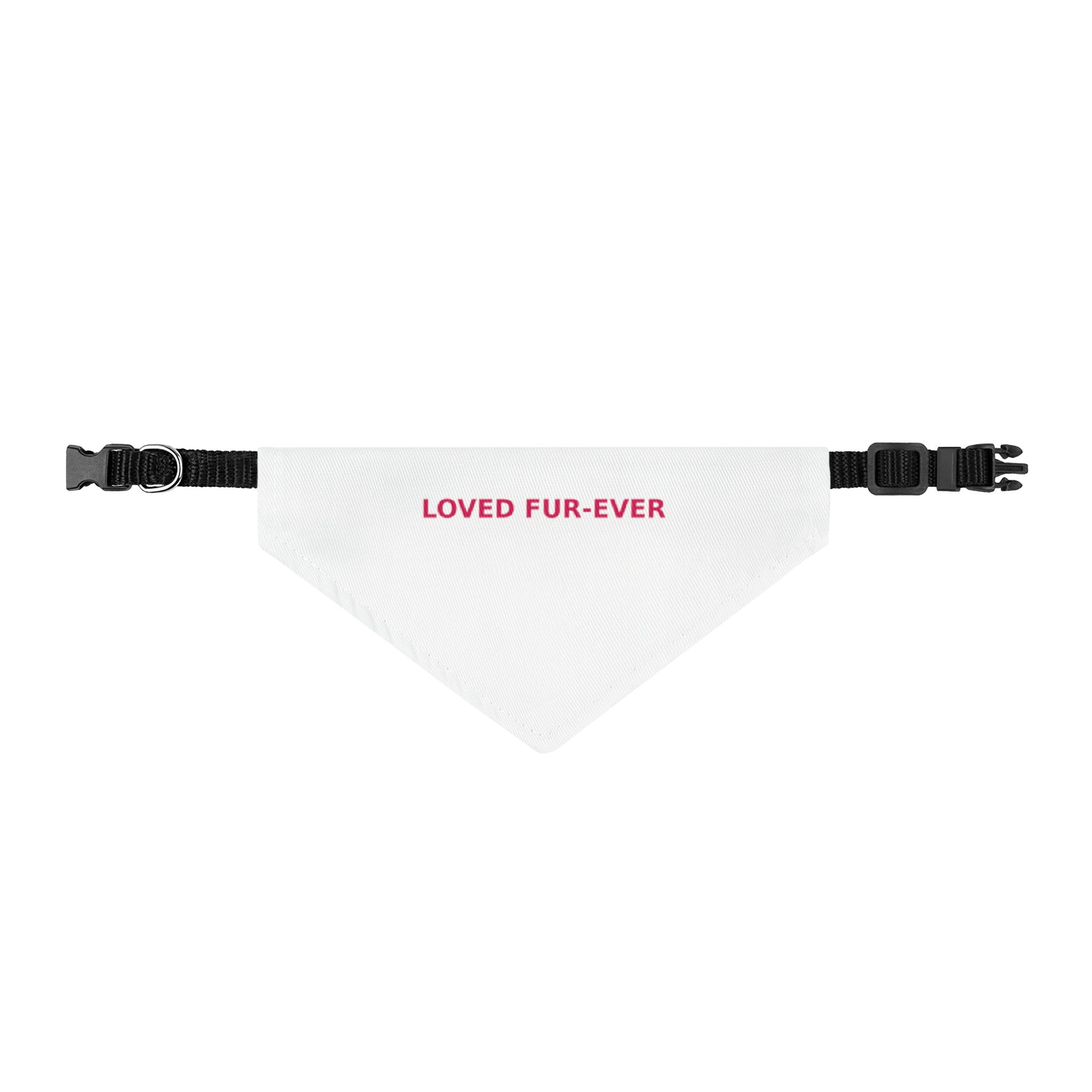 Loved Fur-Ever Pet Bandana, Clip-On Dog and Cat Bandana Collar