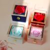 Rotating Soap Flower Rose Gift Box Jewelry Packaging Valentine's Day