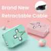 4 in 1 Retractable USB Cable Macaron Type C Micro