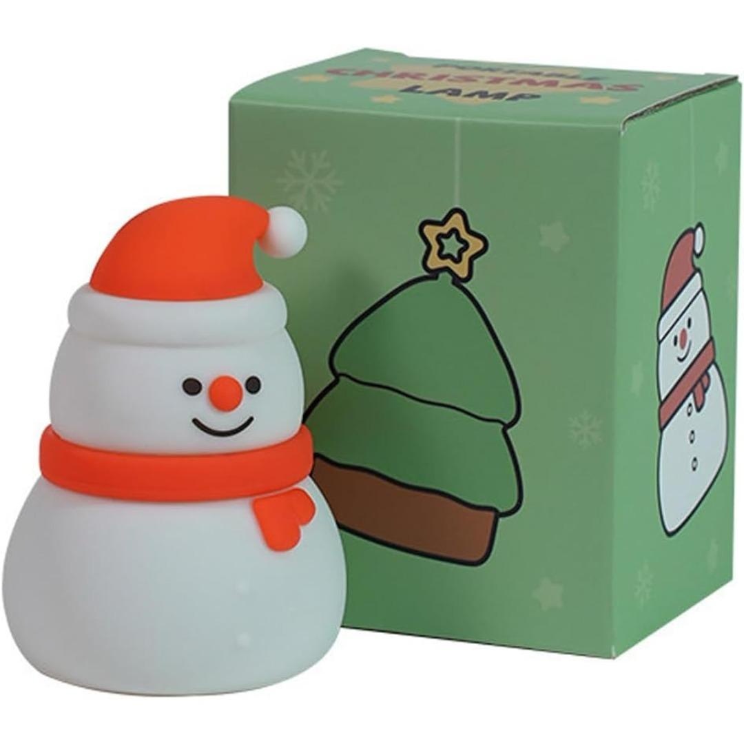 Snowman Silicone Night Light RGB Color Changing Touch Control Mood Lamp Rechargeable Dimmable