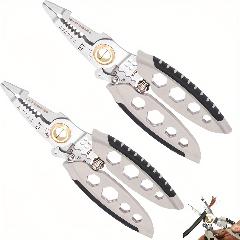 Multi-Function Wire Stripper and Cutter Tool, 7 Inch
