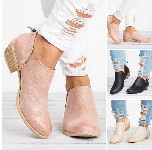 Women's Retro Heeled Ankle Boots